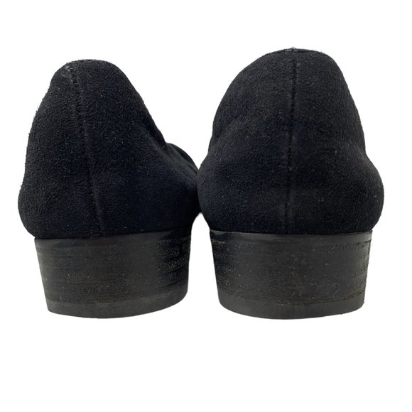 Stuart Weitzman QW00644 Black Quilted‎ Suede Smoking Flats - Picture 7 of 10